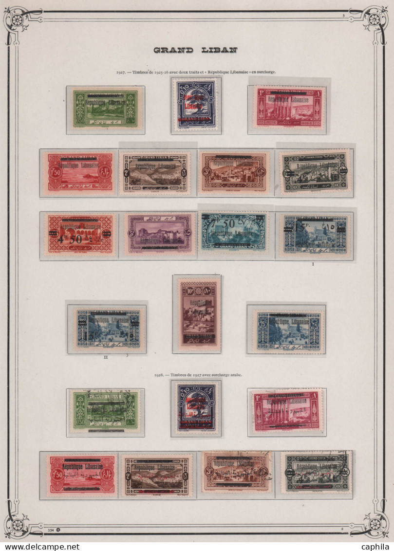 - GRAND LIBAN, 1924/1945, X, O, Complet Sauf 156A-192A/D + A36A + A85/96, En Pochette - Cote : 2840 € - Other & Unclassified