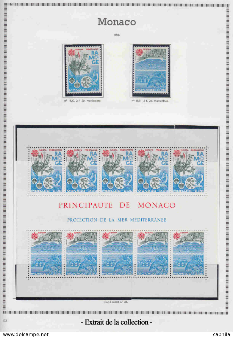- MONACO, 1984/1997, XX, n° 1403/2133 dont BF, en album Yvert - Cote : 2850 €