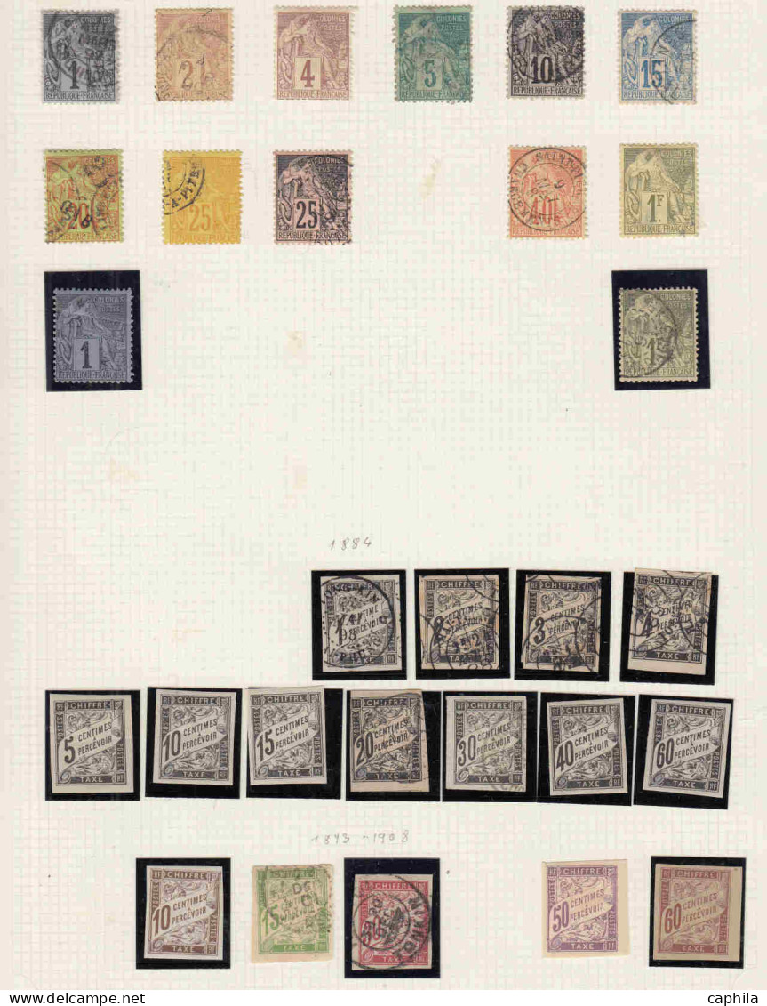- COLONIES GENERALES, 1859/1899, X, Oblitérés, En Pochette - Cote : 1820 € - Other & Unclassified