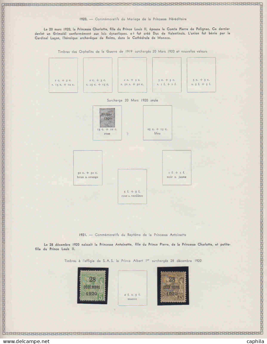 - MONACO, 1891/1964, X, En Album Thiaude - Cote : 4600 € - Lots & Serien