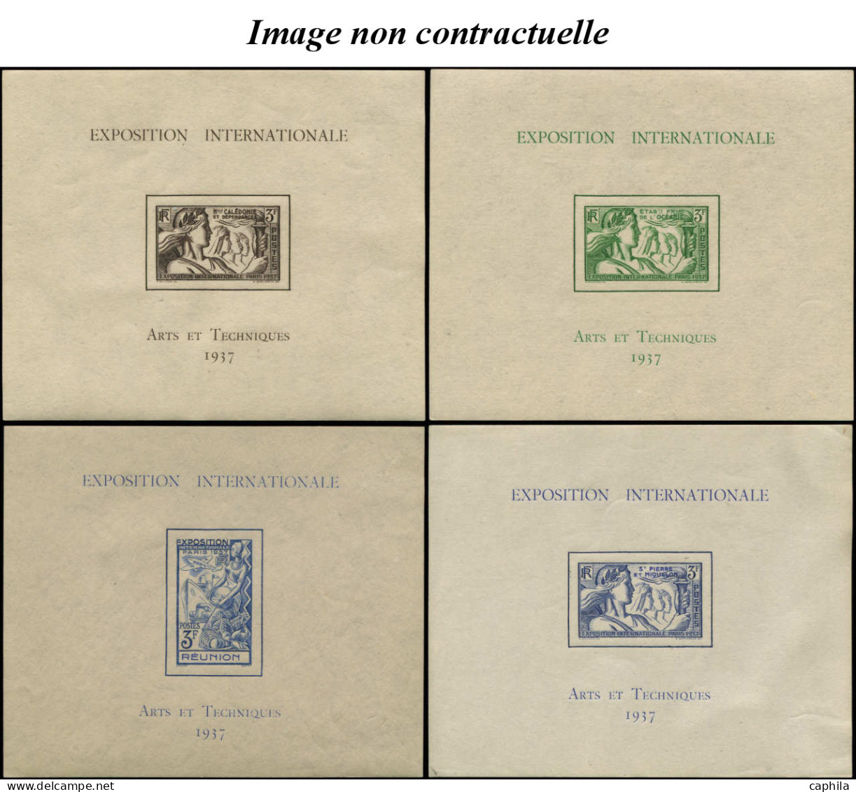 - COLONIES SERIES BF, 1937, XX, Expo De Paris, 21 Blocs, Complet - Cote : 632 € - Non Classificati