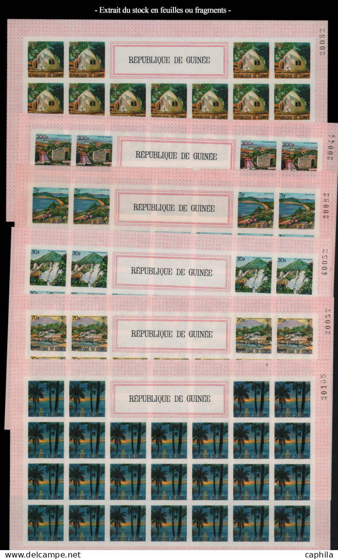 - GUINEE, 1967/1983, XX, Collection De Non Dentelés, En Feuilles Ou Fragments, En Enveloppe, Cote Dentelés: 4800 € - Autres & Non Classés