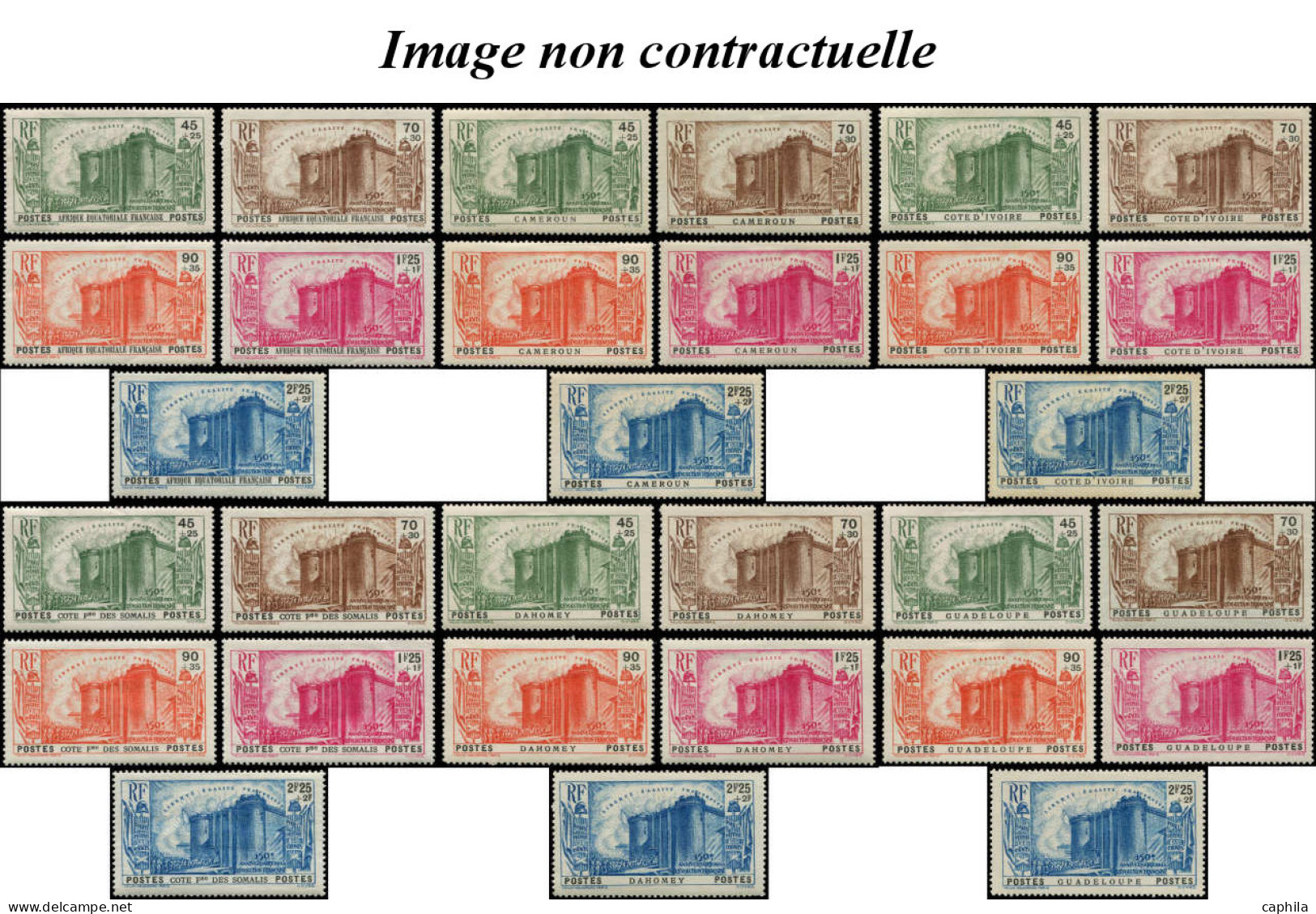 - COLONIES SERIES, 1939, XX, Révolution, Poste, Complet 120 Valeurs - Cote : 3285 € - Ohne Zuordnung