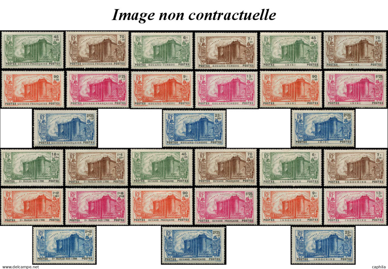- COLONIES SERIES, 1939, XX, Révolution, Poste, Complet 120 Valeurs - Cote : 3285 € - Zonder Classificatie