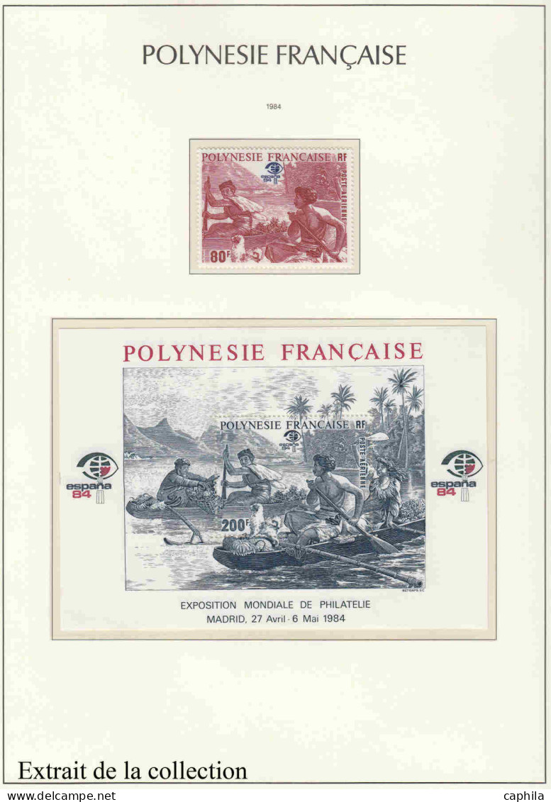 - POLYNESIE, 1958/2000, XX, n°1/1630 (sf 439A+443A) + A1/198 + BF + S + T, en album Leuchtturm - Cote : 7000 €