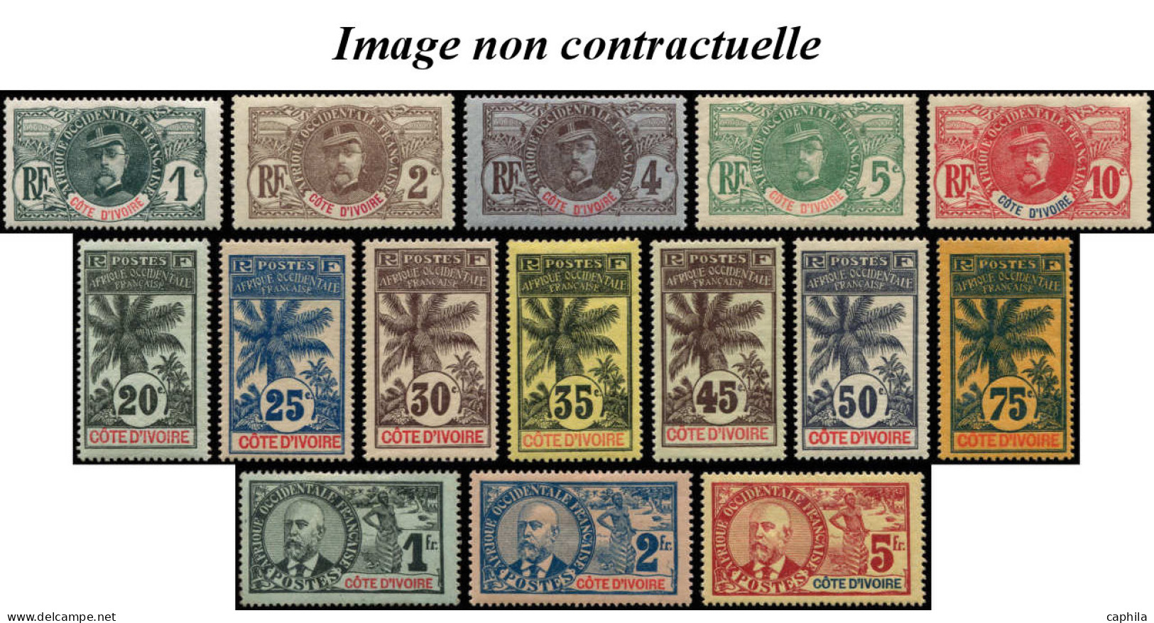 - COLONIES SERIES, 1906/1907, X, Palmiers, Poste, 96 Valeurs Complet - Cote : 2787 € - Non Classificati