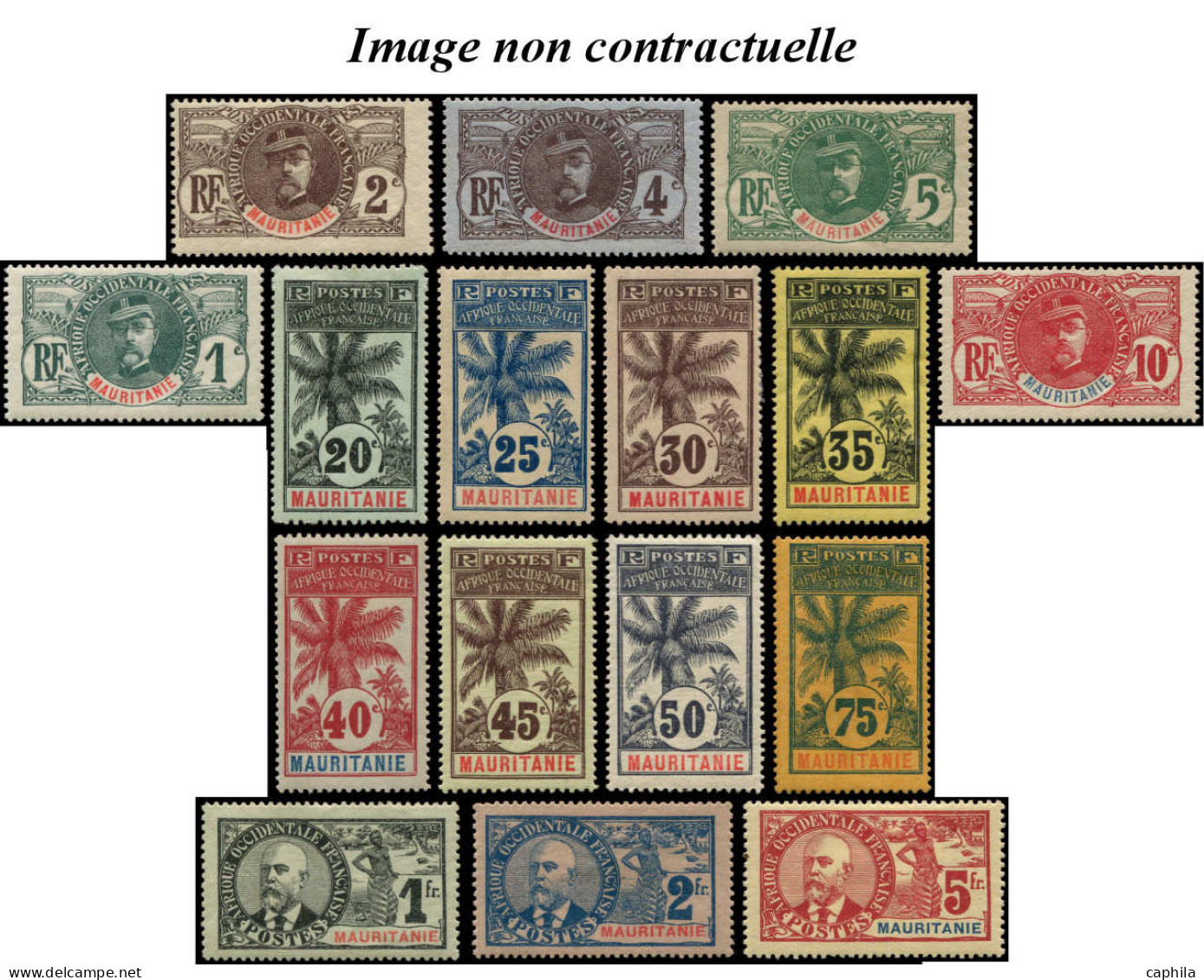 - COLONIES SERIES, 1906/1907, X, Palmiers, Poste, 96 Valeurs Complet - Cote : 2787 € - Ohne Zuordnung
