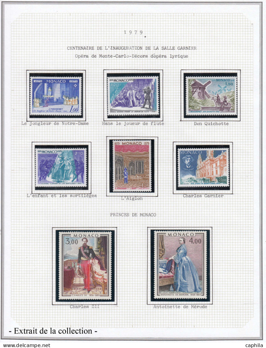 - MONACO, 1960/2015, XX, complet Poste +Pa + Préo + BF…, en 2 albums - Cote : 8300 €