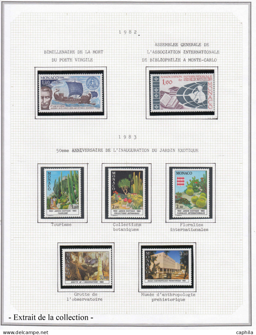 - MONACO, 1960/2015, XX, complet Poste +Pa + Préo + BF…, en 2 albums - Cote : 8300 €