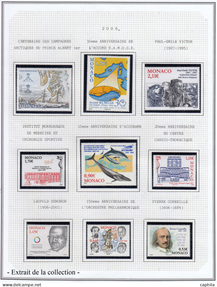 - MONACO, 1960/2015, XX, complet Poste +Pa + Préo + BF…, en 2 albums - Cote : 8300 €