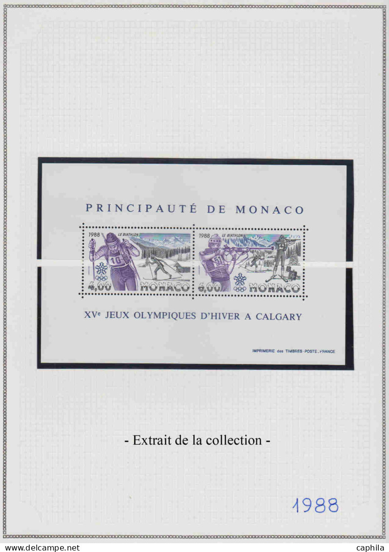 - MONACO, 1965/2005, XX, n° 664/2527 + Pa + Bf, en 2 albums - Cote : 6200 €