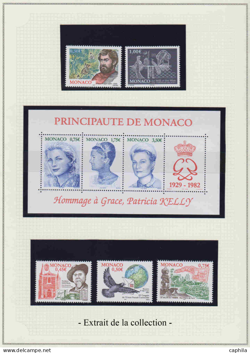 - MONACO, 1965/2005, XX, n° 664/2527 + Pa + Bf, en 2 albums - Cote : 6200 €