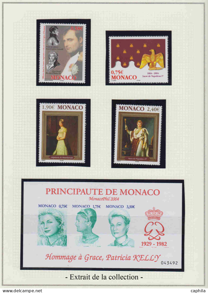 - MONACO, 1965/2005, XX, n° 664/2527 + Pa + Bf, en 2 albums - Cote : 6200 €