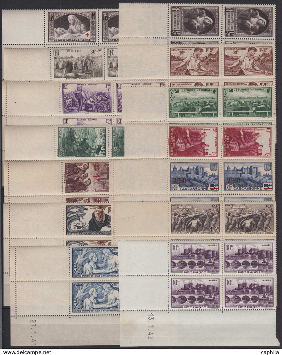 FRANCE - COINS DATES, 1936/1942, XX, Entre Le N° 311 Et 539, En Pochette - Cote : 3950 € - Sonstige & Ohne Zuordnung