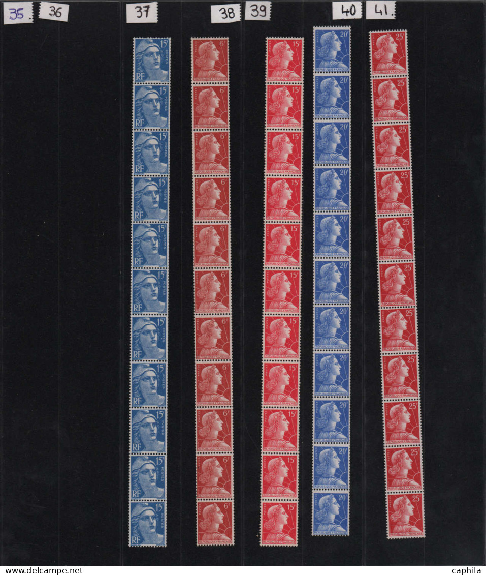FRANCE - ROULETTES, 1907/2013, XX, collection en bandes complètes, en album - Cote : 13700 €