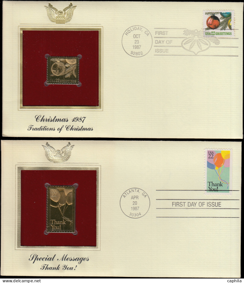 - ETATS-UNIS, 20 Enveloppes Avec Reproduction Du Timbres, En Boite - Collections