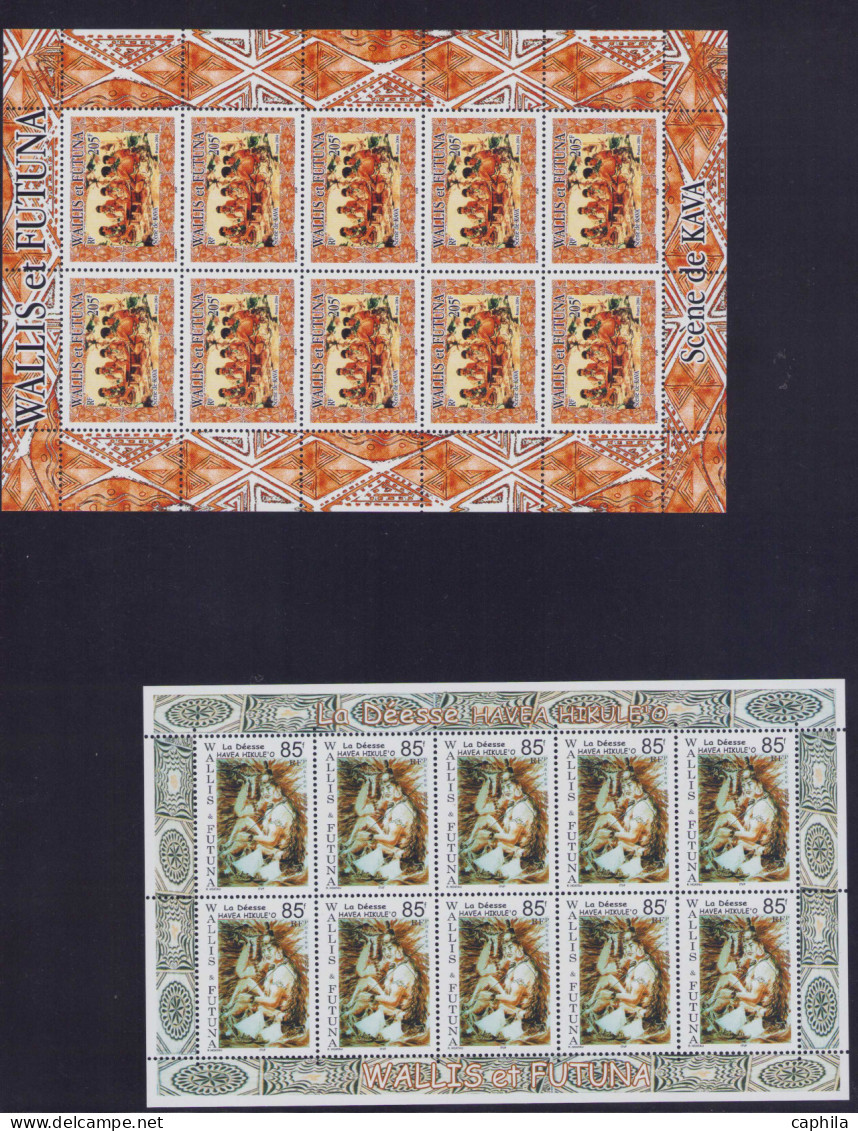 - WALLIS & FUTUNA, 1980/2004, lot de feuilles complètes, entre le n°259 et 627 + PA 151 et 217, en album Safe - Cote : 5