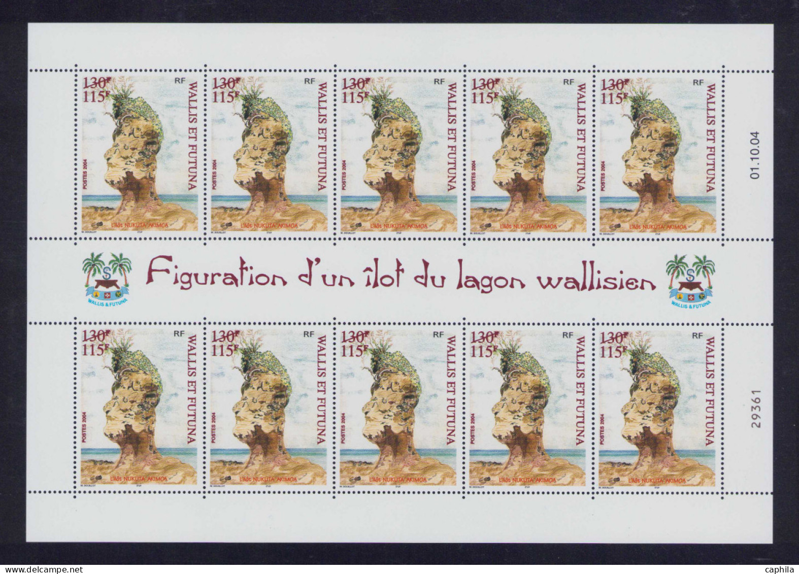 - WALLIS & FUTUNA, 1980/2004, lot de feuilles complètes, entre le n°259 et 627 + PA 151 et 217, en album Safe - Cote : 5