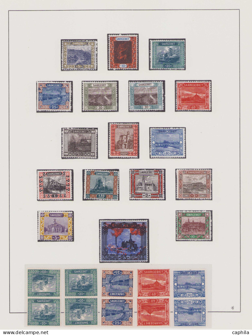 - SARRE, 1920/1934, X, N°1/195 (sauf 1A/17c) + PA 1/8 + S 1/15, Sur Feuilles Lindner, En Pochette - Cote : 6300 € - Collections, Lots & Séries