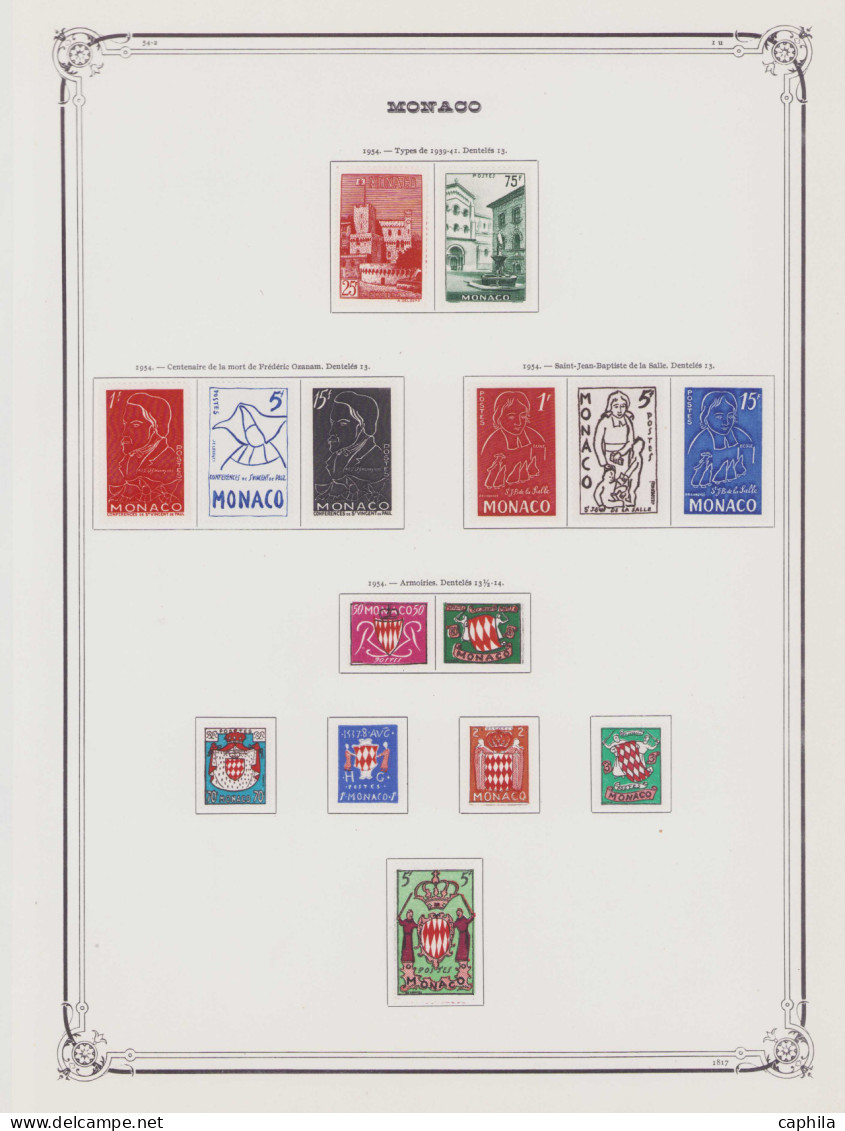 - MONACO, 1885/1978, X, n°1/1140 (sauf 43) + PA 1/99 + BF 1/14 + Préo 1/45 + T 1/55, en album Yvert - Cote : 24000 €