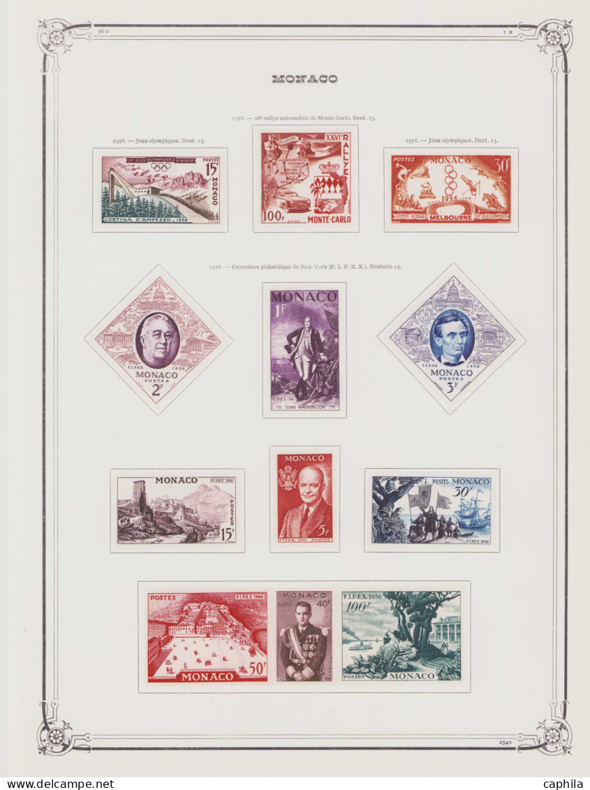 - MONACO, 1885/1978, X, n°1/1140 (sauf 43) + PA 1/99 + BF 1/14 + Préo 1/45 + T 1/55, en album Yvert - Cote : 24000 €