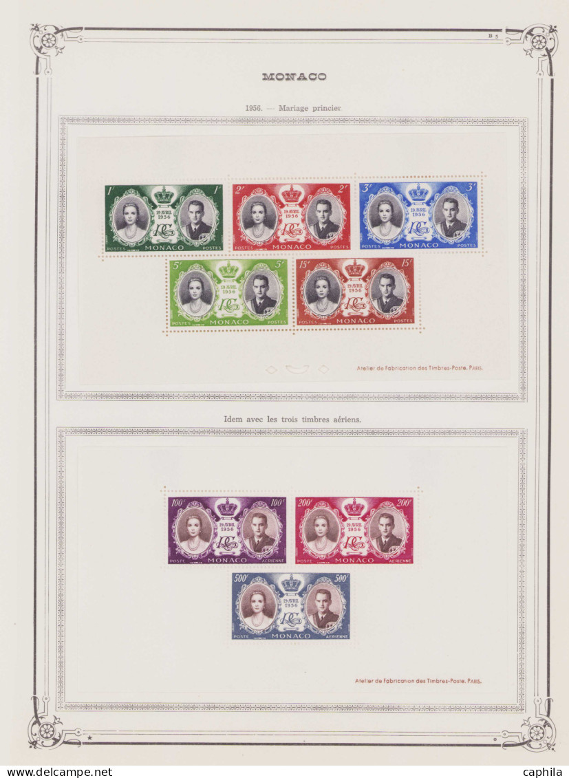 - MONACO, 1885/1978, X, n°1/1140 (sauf 43) + PA 1/99 + BF 1/14 + Préo 1/45 + T 1/55, en album Yvert - Cote : 24000 €