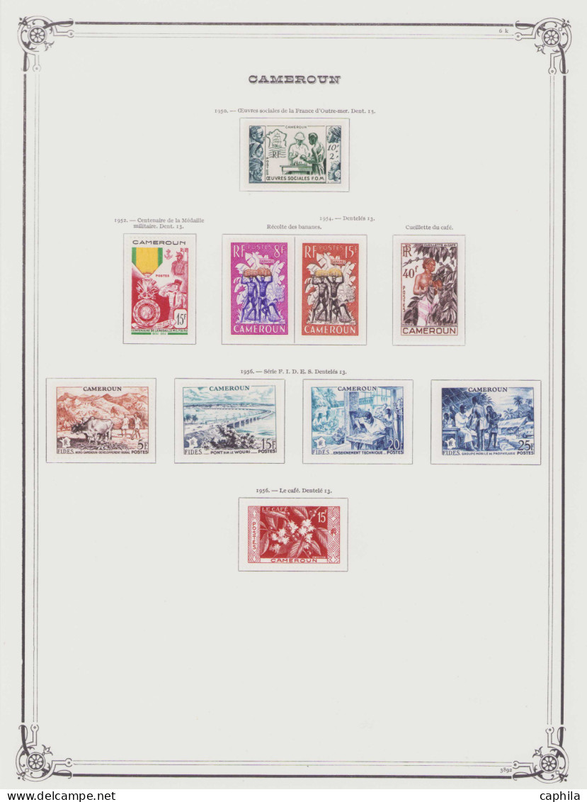- CAMEROUN, 1916/1955, X, obl., majorité oblitérés, n°67/304 + PA 1/48 + BF 1, en pochette - Cote : 2500 €