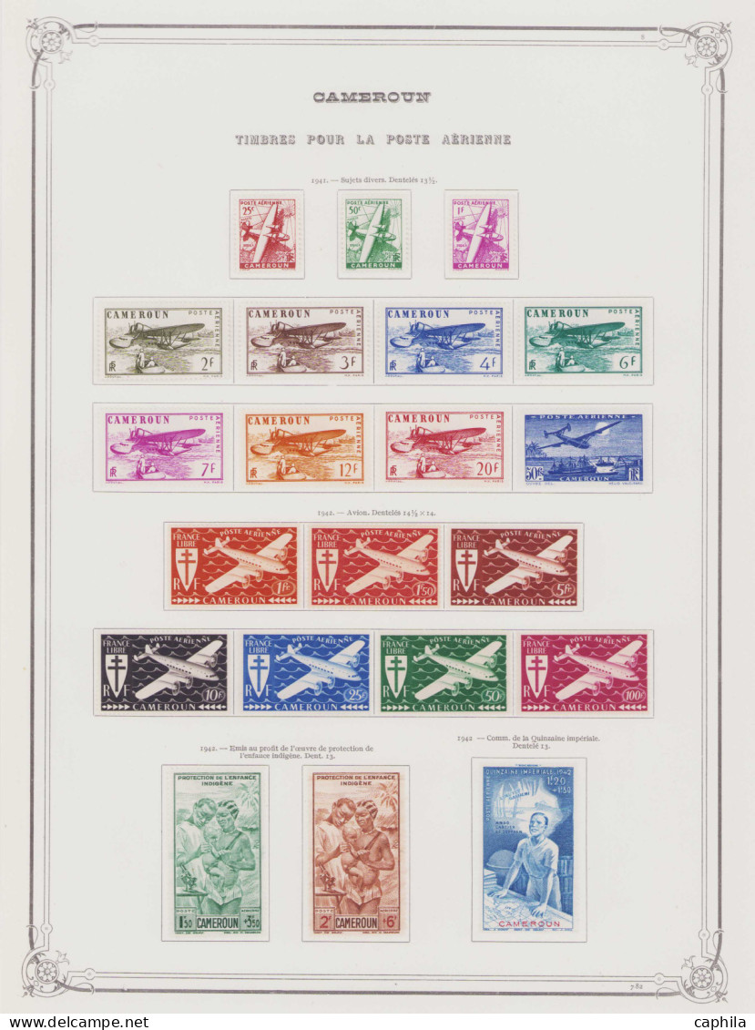 - CAMEROUN, 1916/1955, X, obl., majorité oblitérés, n°67/304 + PA 1/48 + BF 1, en pochette - Cote : 2500 €
