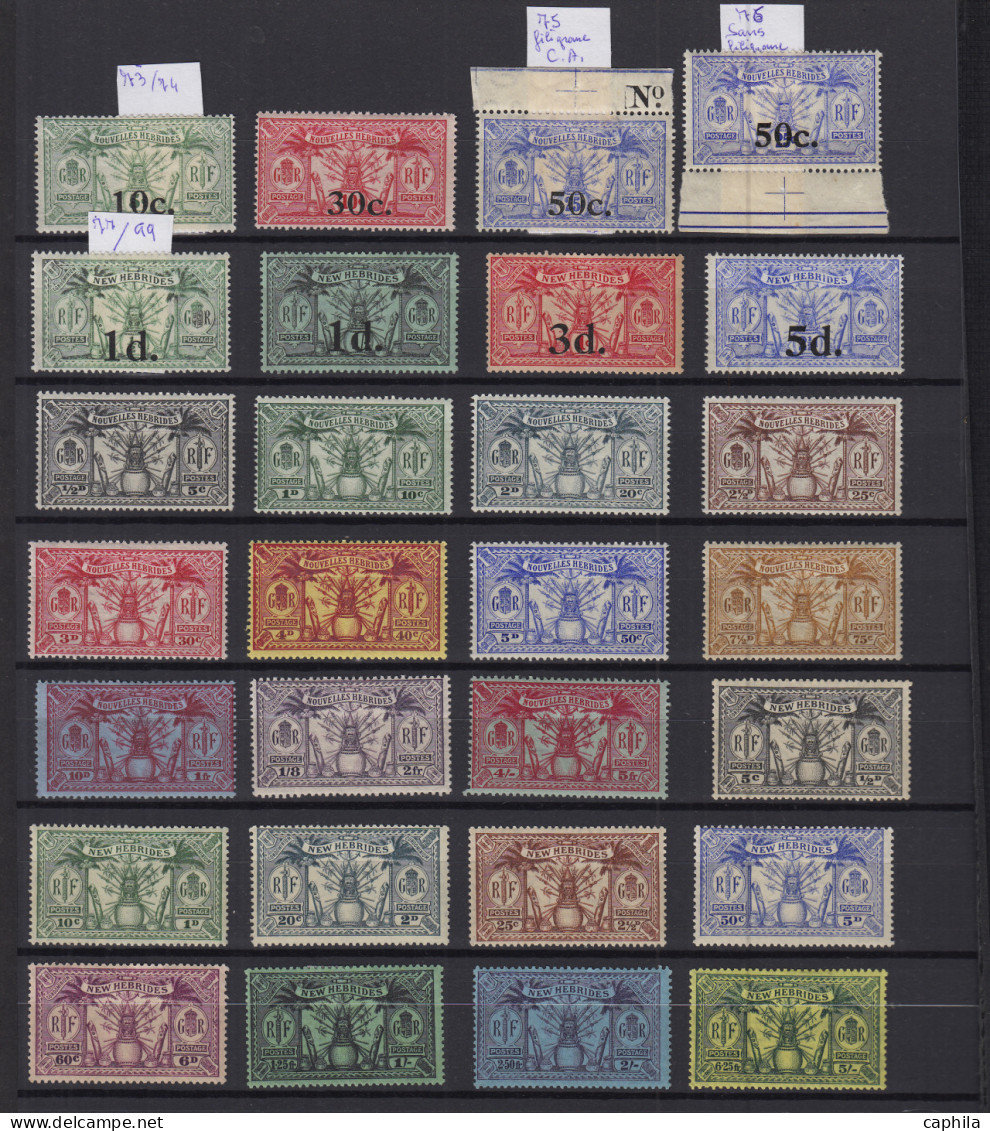 - NOUVELLES-HEBRIDES, 1908/1979, XX, X, Quelques Oblitérés, N°1/582 (dont 433a/34a) + T 1/45 (sauf Poste 58A - 478A/B -  - Collections, Lots & Series