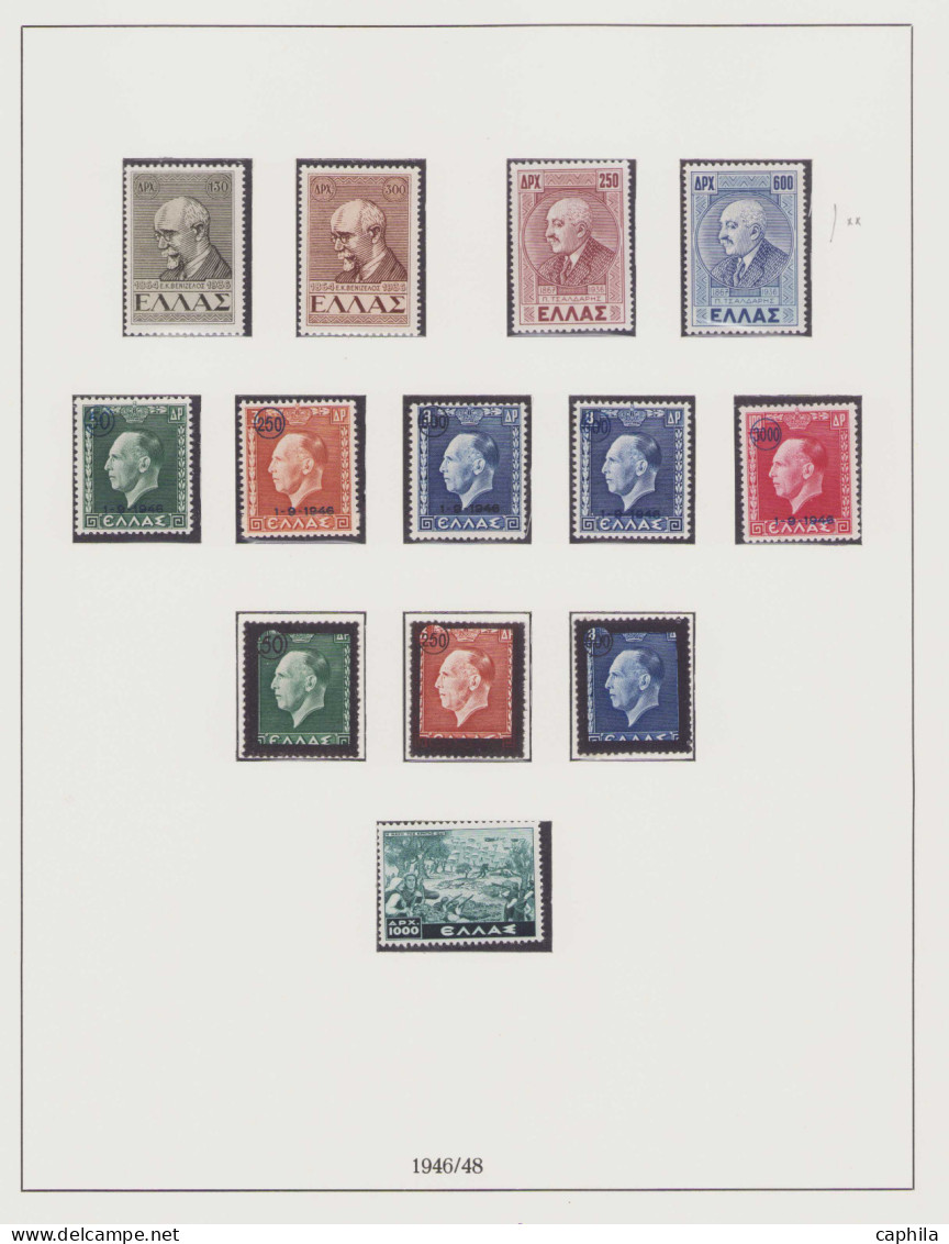 - GRECE, 1924/1969, XX, X, n°345/1000 + PA 1/75 + T 65/94, en album Lindner - Cote : 8000 €