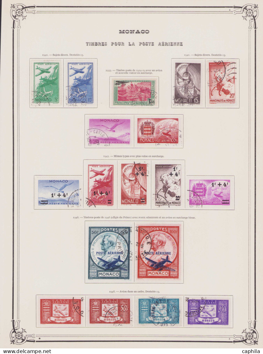- MONACO PA, 1933/1974, Oblitérés, N°1/99, Complet, En Pochette - Cote : 1710 € - Lots & Serien