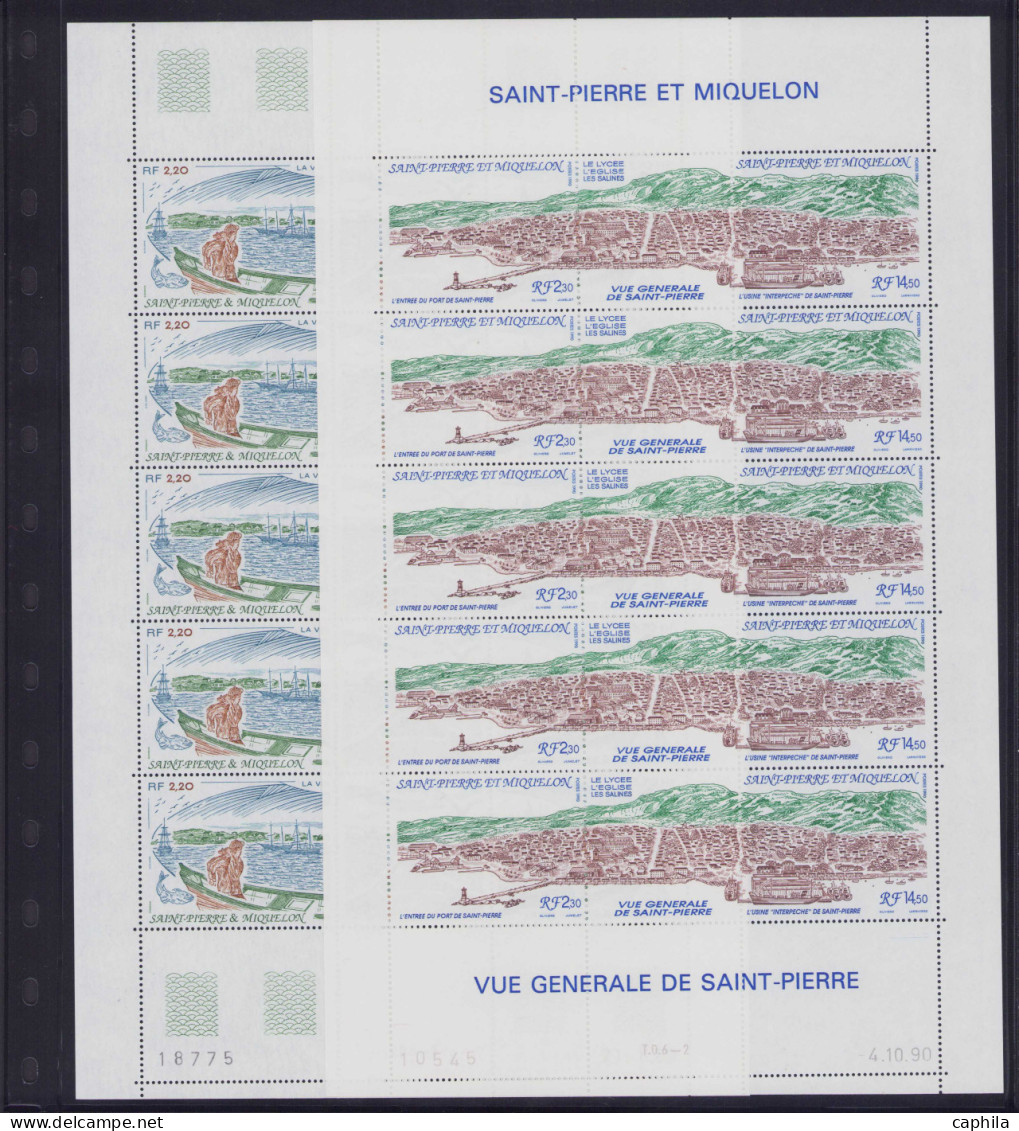 - ST. PIERRE & MIQUELON 1987/2003, XX, Entre Le N°477 Et 797, PA 73 Et 80, En Feuilles Complètes, En Pochette - Cote : 2 - Collezioni & Lotti