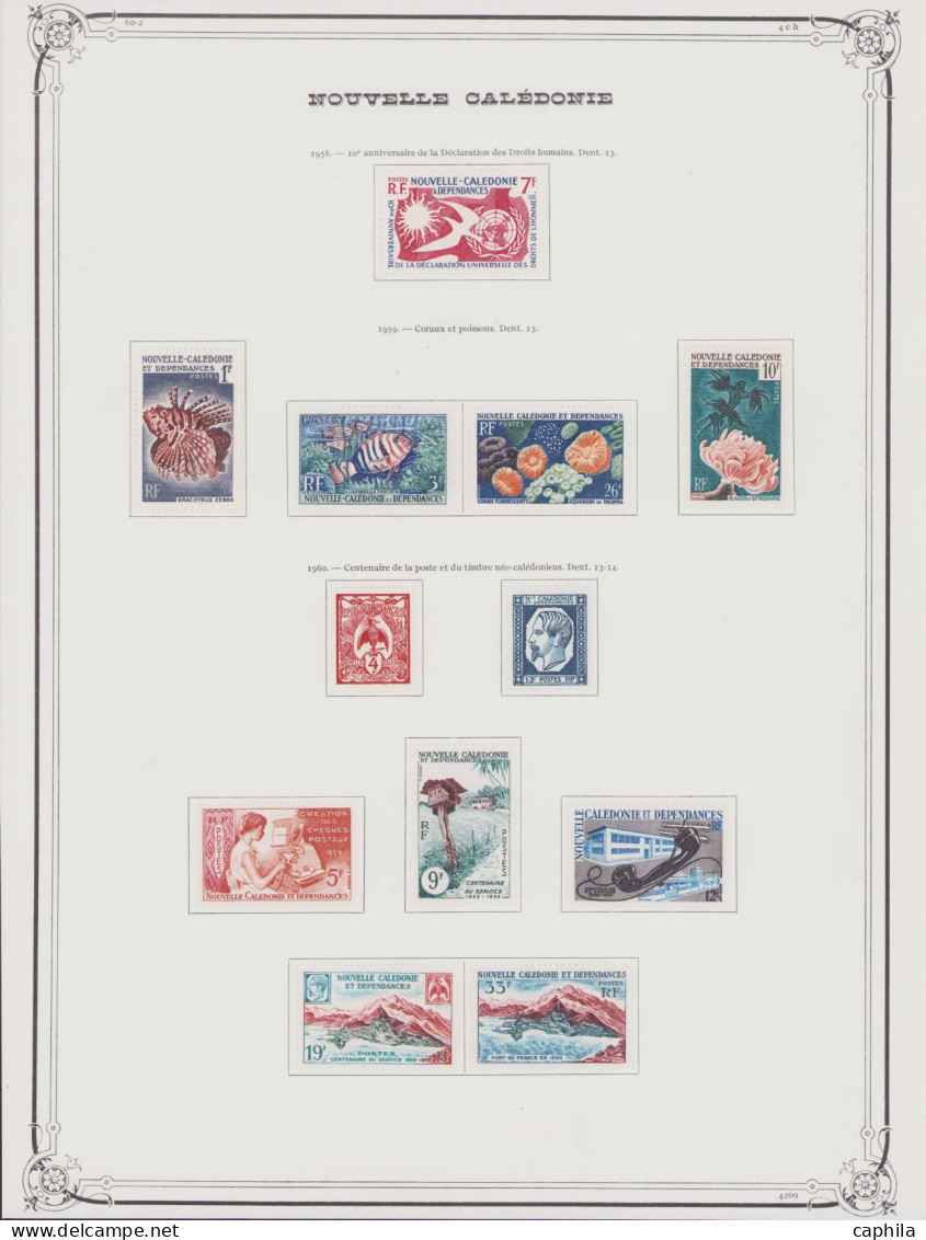 - NOUVELLE-CALEDONIE, 1958/1978, X, N°290/421 + PA 73/177 + BF 2/3 + S 1/30, En Pochette - Cote : 1850 € - Colecciones & Series