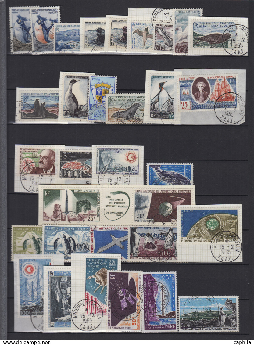 - TERRES AUSTRALES, 1956/1968, Oblitérés, Entre Le N°2 Et 22, PA 2 Et 14, En Pochette - Cote : 1100 € - Collections, Lots & Series