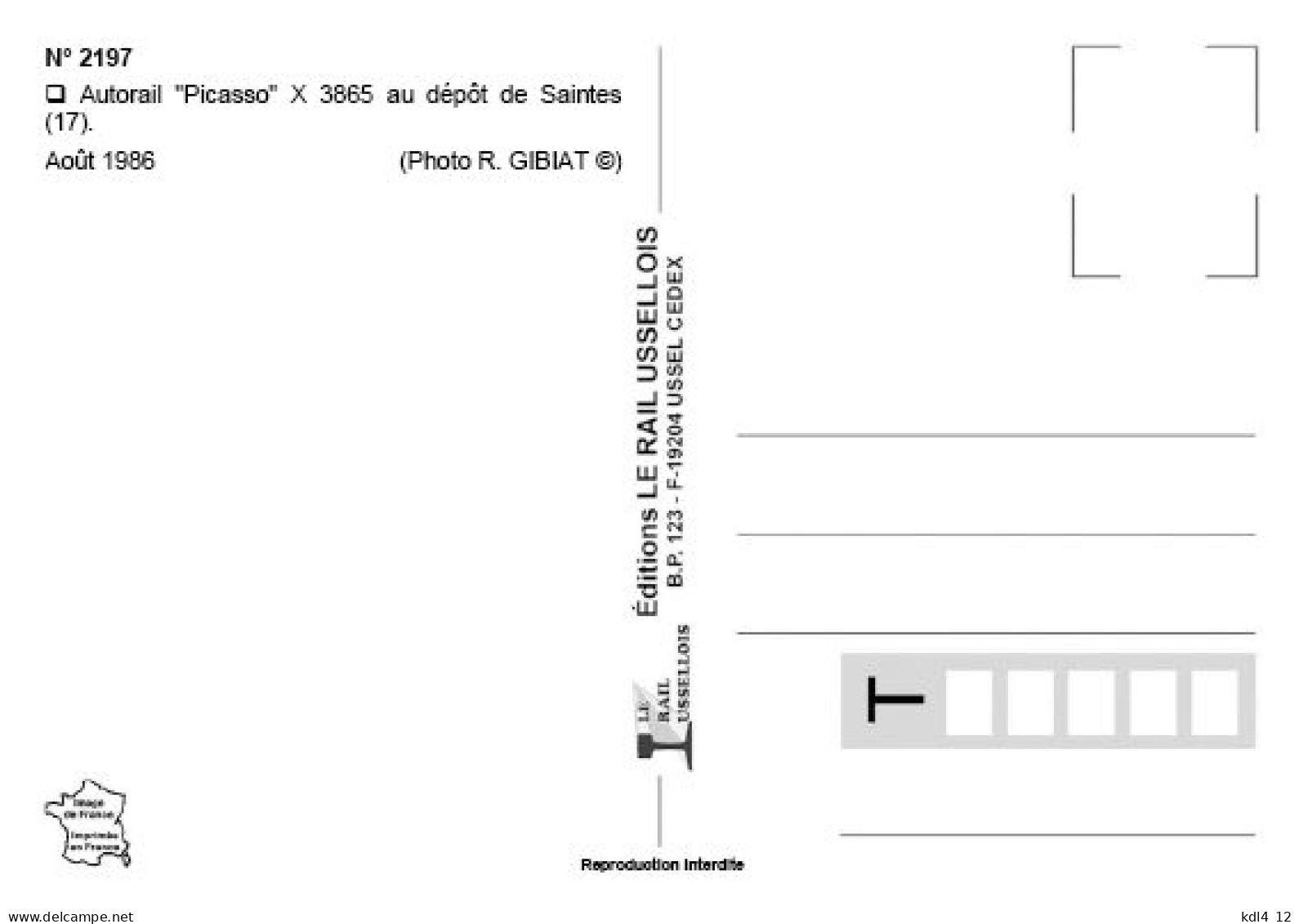 RU 2197 - Autorail Picasso X 3865 Au Dépôt - SAINTES - Charente-Maritime - SNCF - Materiale