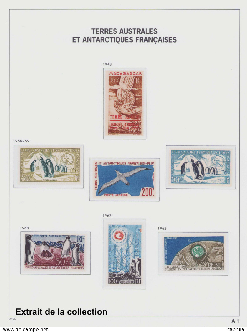 - TERRES AUSTRALES, 1948/2021, XX, n°1/996 + PA 1/150 + BF 1/26, en 2 albums Davo - Cote : 9150 €