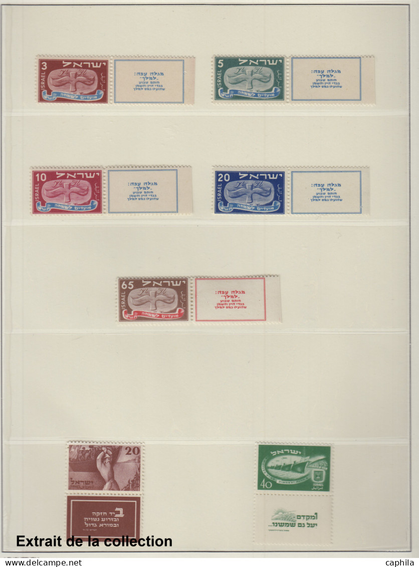 - ISRAEL, 1948/1993, XX, Avec , N° 10/1210 (sauf 678/92 - 743 - 816 - 1054) + PA 1/47 + BF 1/47 (certains Tabs Courts),  - Collections, Lots & Series