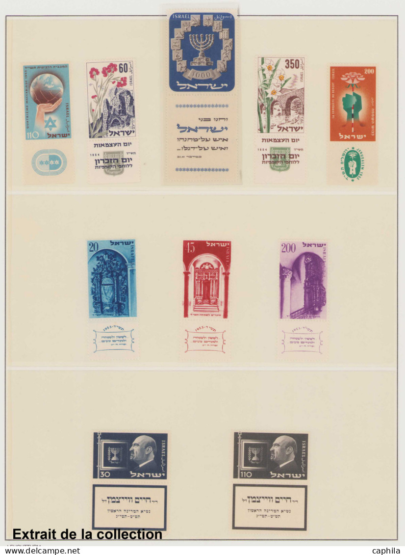- ISRAEL, 1948/1993, XX, avec , n° 10/1210 (sauf 678/92 - 743 - 816 - 1054) + PA 1/47 + BF 1/47 (certains tabs courts), 