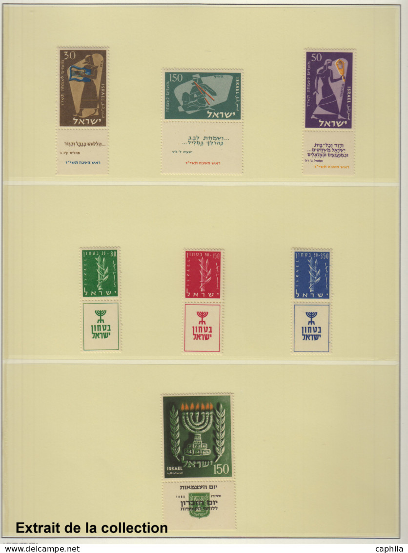 - ISRAEL, 1948/1993, XX, avec , n° 10/1210 (sauf 678/92 - 743 - 816 - 1054) + PA 1/47 + BF 1/47 (certains tabs courts), 