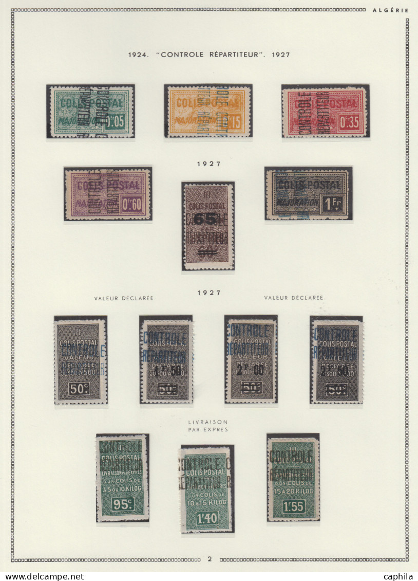 - ALGÉRIE COLIS POSTAUX, 1899/1949, XX, X, Sur Feuilles Moc, En Pochette - Cote : 3000 € - Collections, Lots & Séries