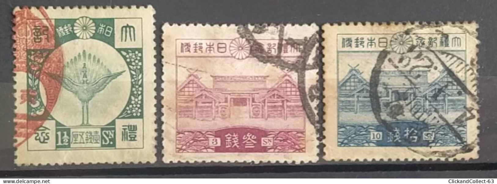 3 Timbres Japon 1928 Oblitérés N° 198/201 - Stamps - Usati