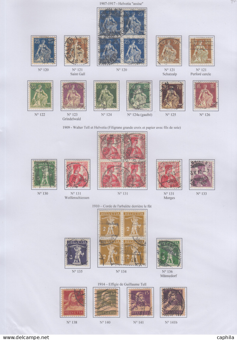 - SUISSE, 1862/1937, Oblitérés, Entre Le N° 38 Et 310, En Pochette - Cote : 760 € - Collections