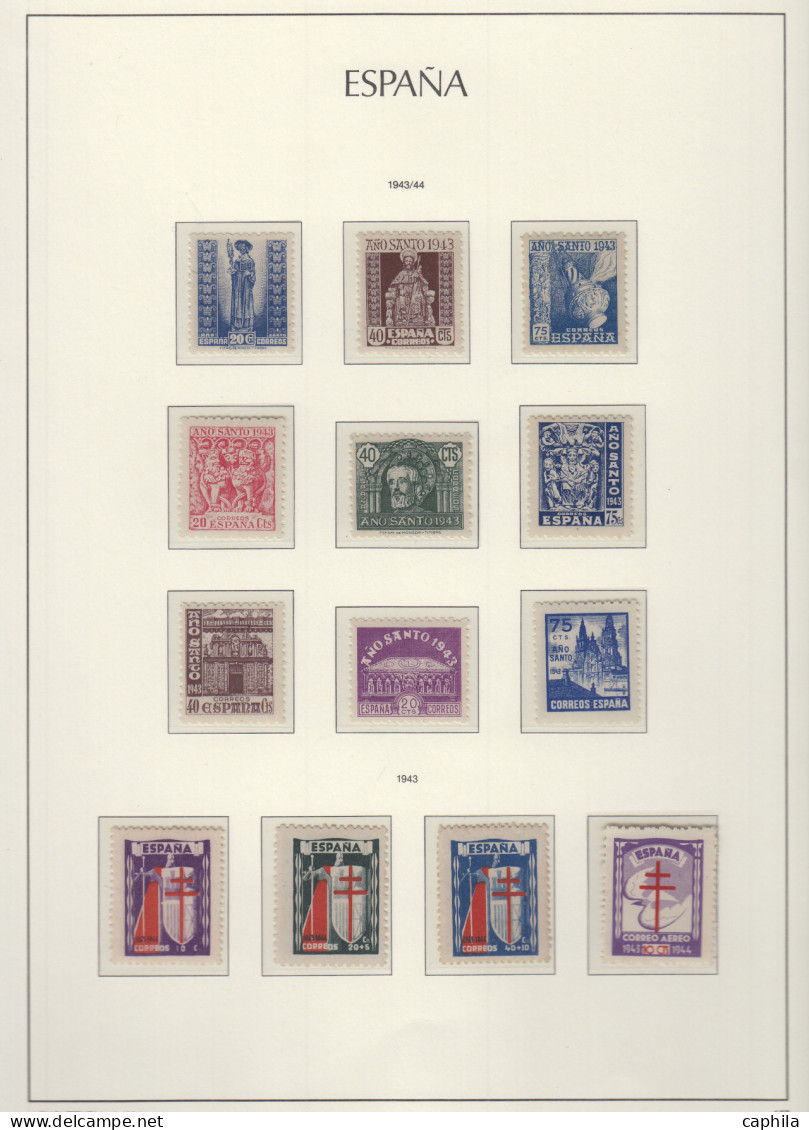 - ESPAGNE, 1850/1948, XX, X, obl., avant 1900 non coté (dont réimpression), en album Leuchtturm - Cote : 8600 €