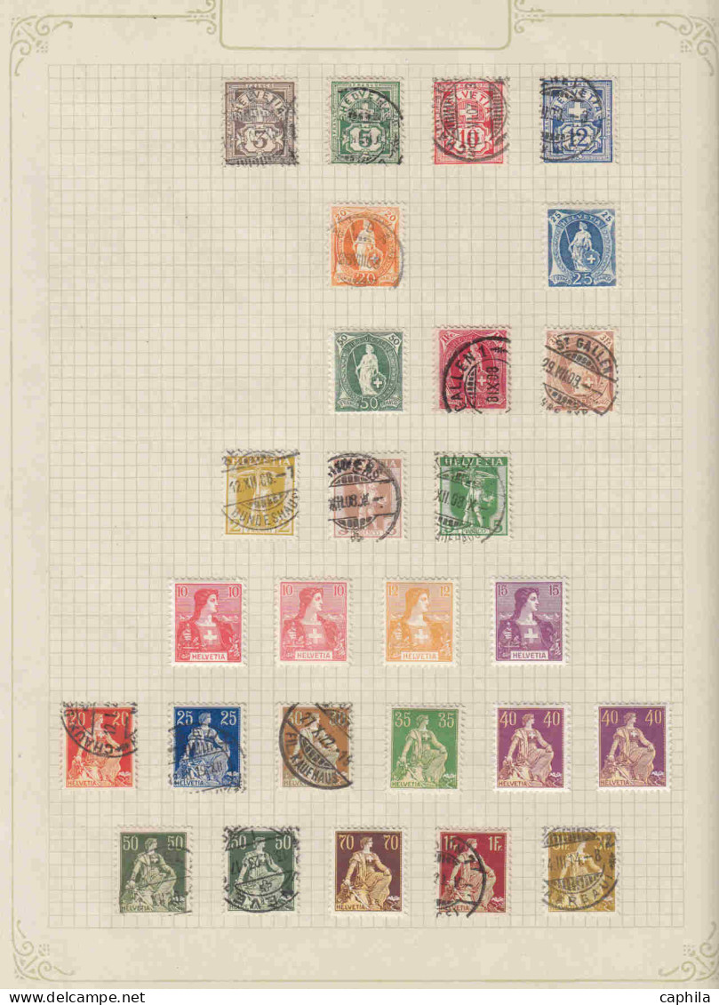 - SUISSE, 1862/1953, X, Obl, Poste + PA, En Pochette - Cote : 5000 € - Sammlungen