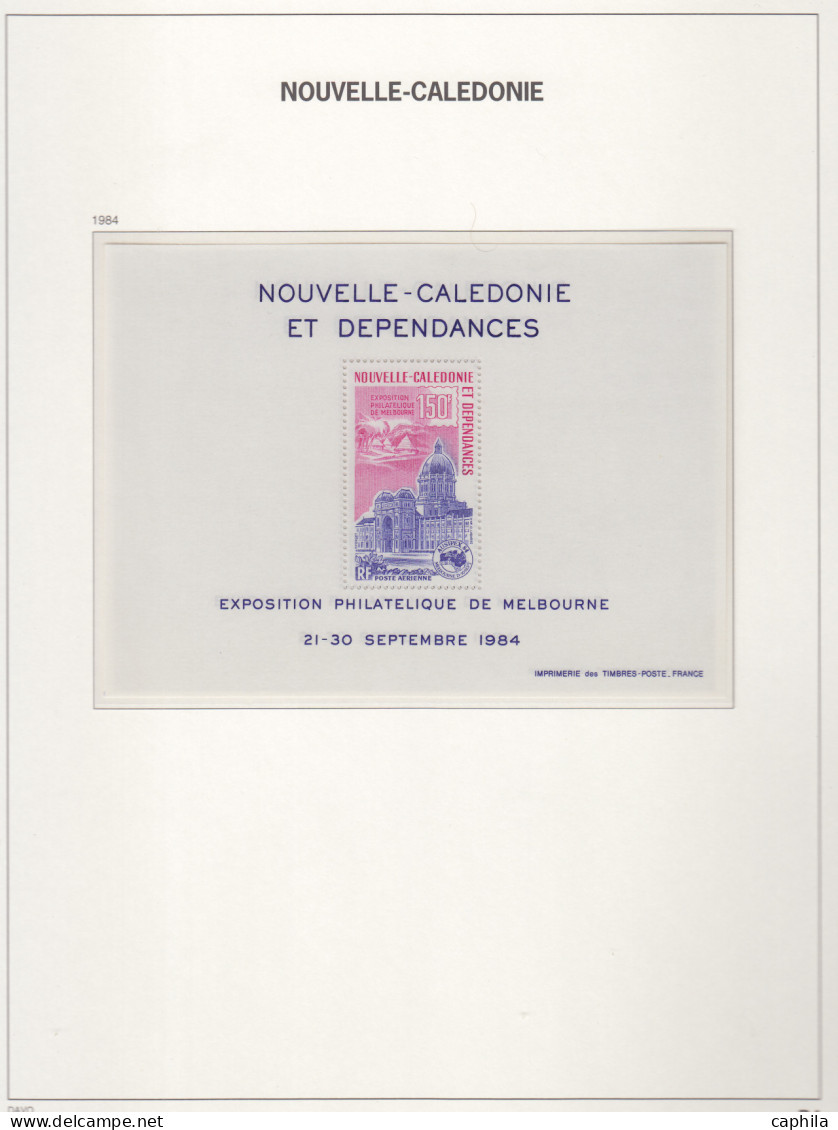 - NOUVELLE-CALEDONIE, 1959/2003, XX, n° 291/909 +A 66/349 +BF2/29 + S1/41+T en 2 albums Davo - Cote : 4660 €