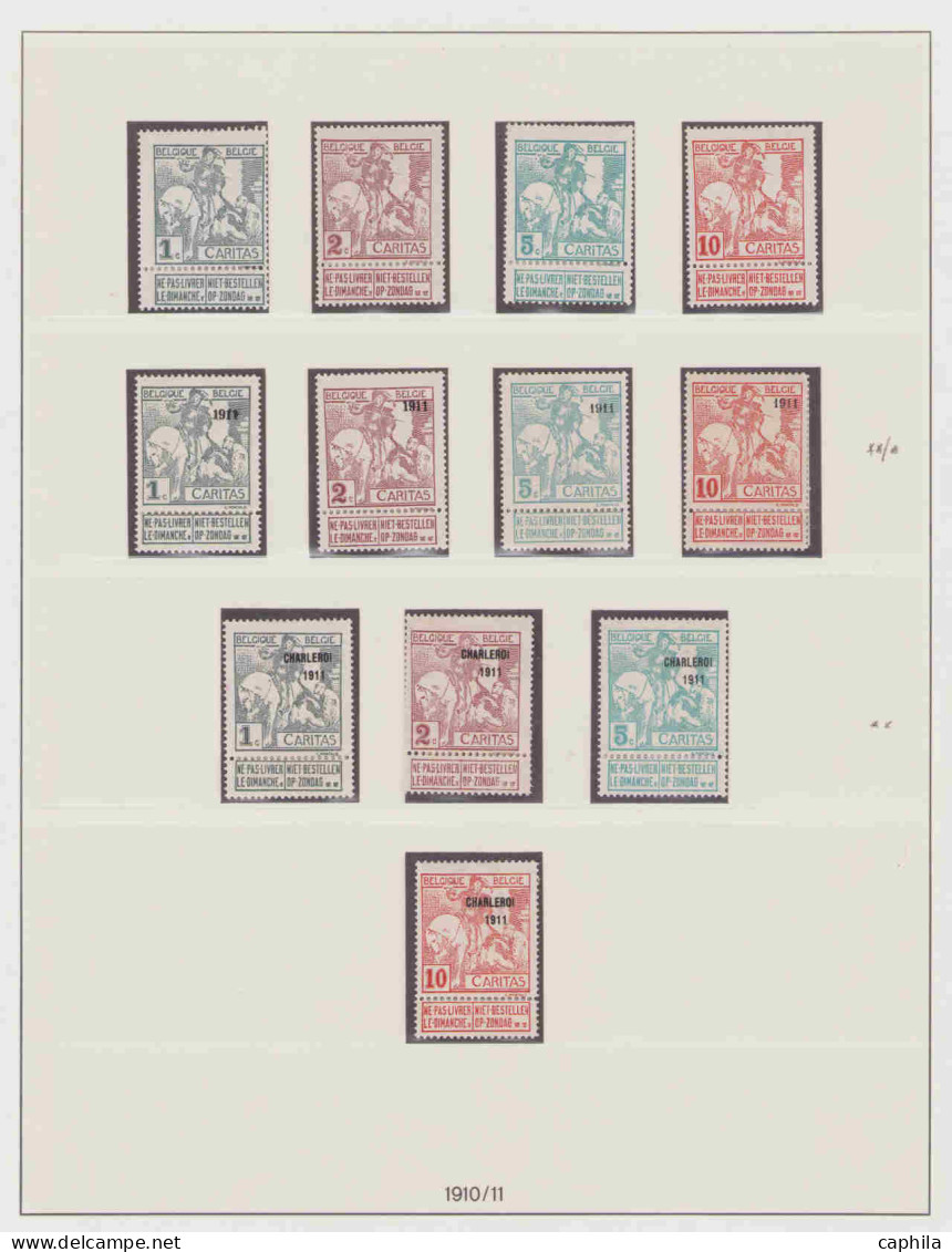 - BELGIQUE, 1849/1939, XX, X, Obl Au Début, Quasi Complet Entre Le N° 1 Et 526, En Album Lindner - Cote : 27000 € - Sammlungen