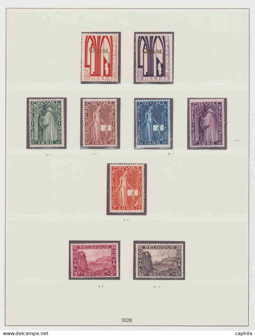 - BELGIQUE, 1849/1939, XX, X, Obl au début, quasi complet entre le n° 1 et 526, en album Lindner - Cote : 27000 €