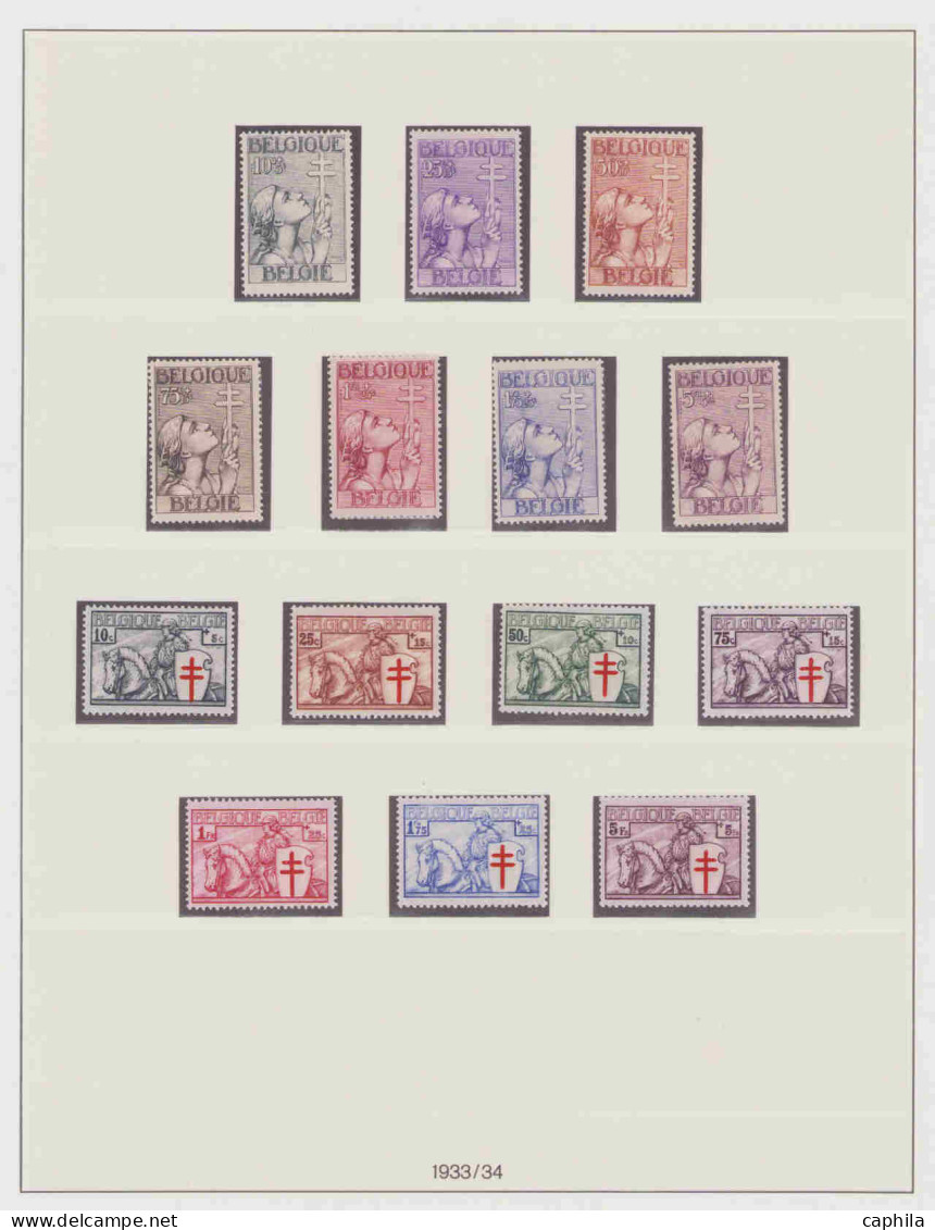 - BELGIQUE, 1849/1939, XX, X, Obl au début, quasi complet entre le n° 1 et 526, en album Lindner - Cote : 27000 €