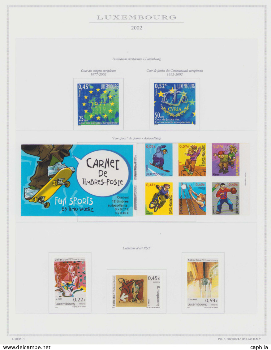 - LUXEMBOURG, 1992/2005, XX, n°1238/1649 + BF 17/19, sur feuilles Marini, en pochette - Cote : 1020 €
