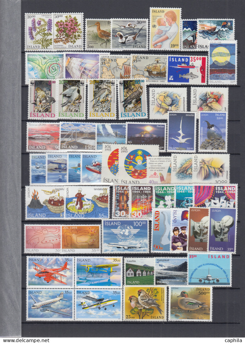 - ISLANDE, 1984/2004, XX, Entre Le N°565 Et 1009 + BF + Carnets, En Pochette - Cote : 1100 € - Collections, Lots & Series